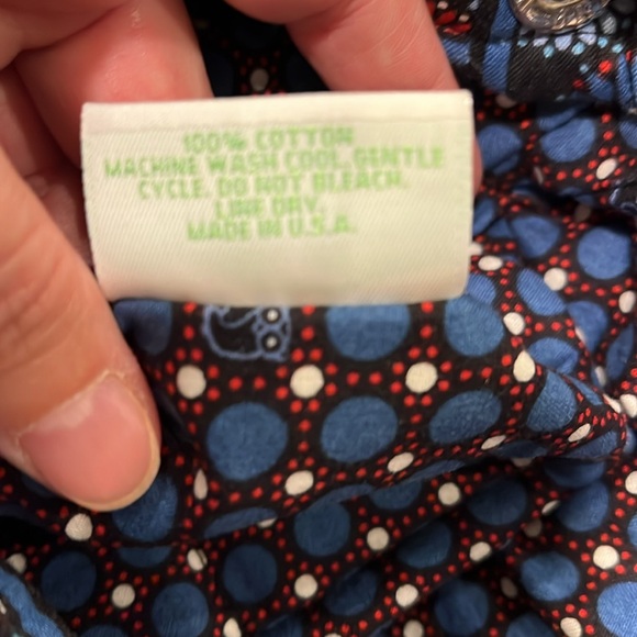 Vera Bradley Night Owl Quilted Drawstring Backpack 100% Cotton Made in USA EUC - Picture 9 of 9